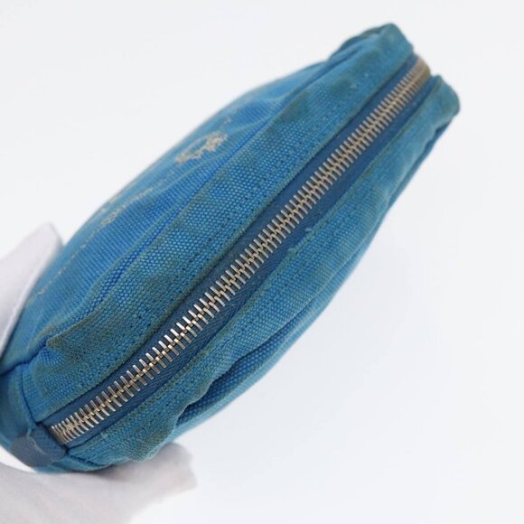 PRADA Pouch Canvas Light Blue Auth - Picture 11 of 15